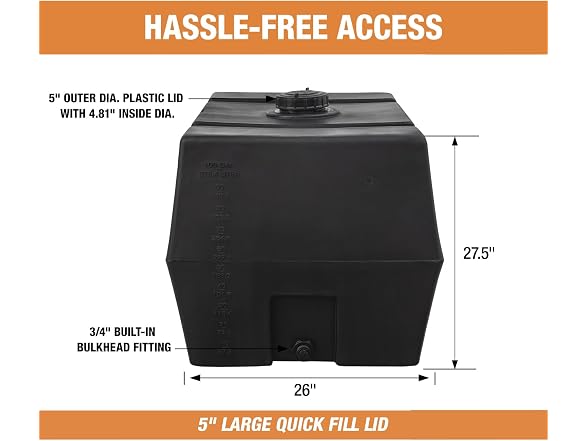 RomoTech 82123925 100 Gallon Water Tank