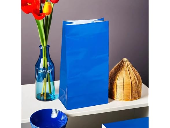 Fun Express Fun Express Vibrant Blue Treat Bags - 5"