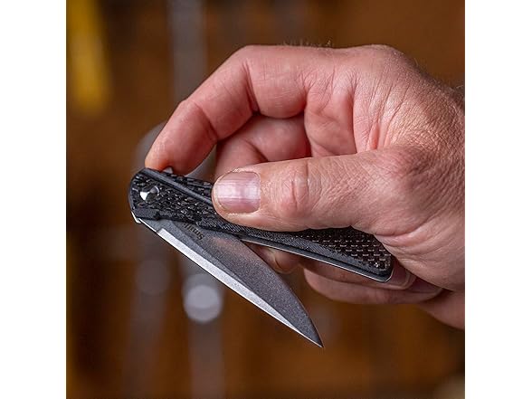 SMITH’S 3-Inch Folding Knife, Black Glass-Filled Handle
