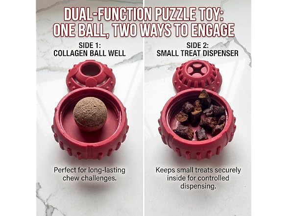 SPOT Seek-A-Treat Double Puzzle Ball Dog Toy