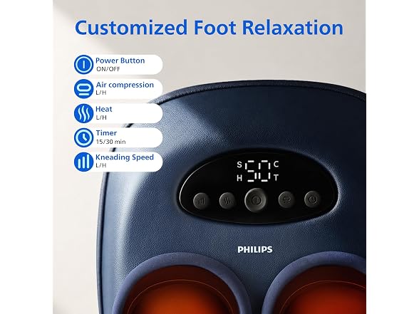 Foot Massager With Heat - Blue