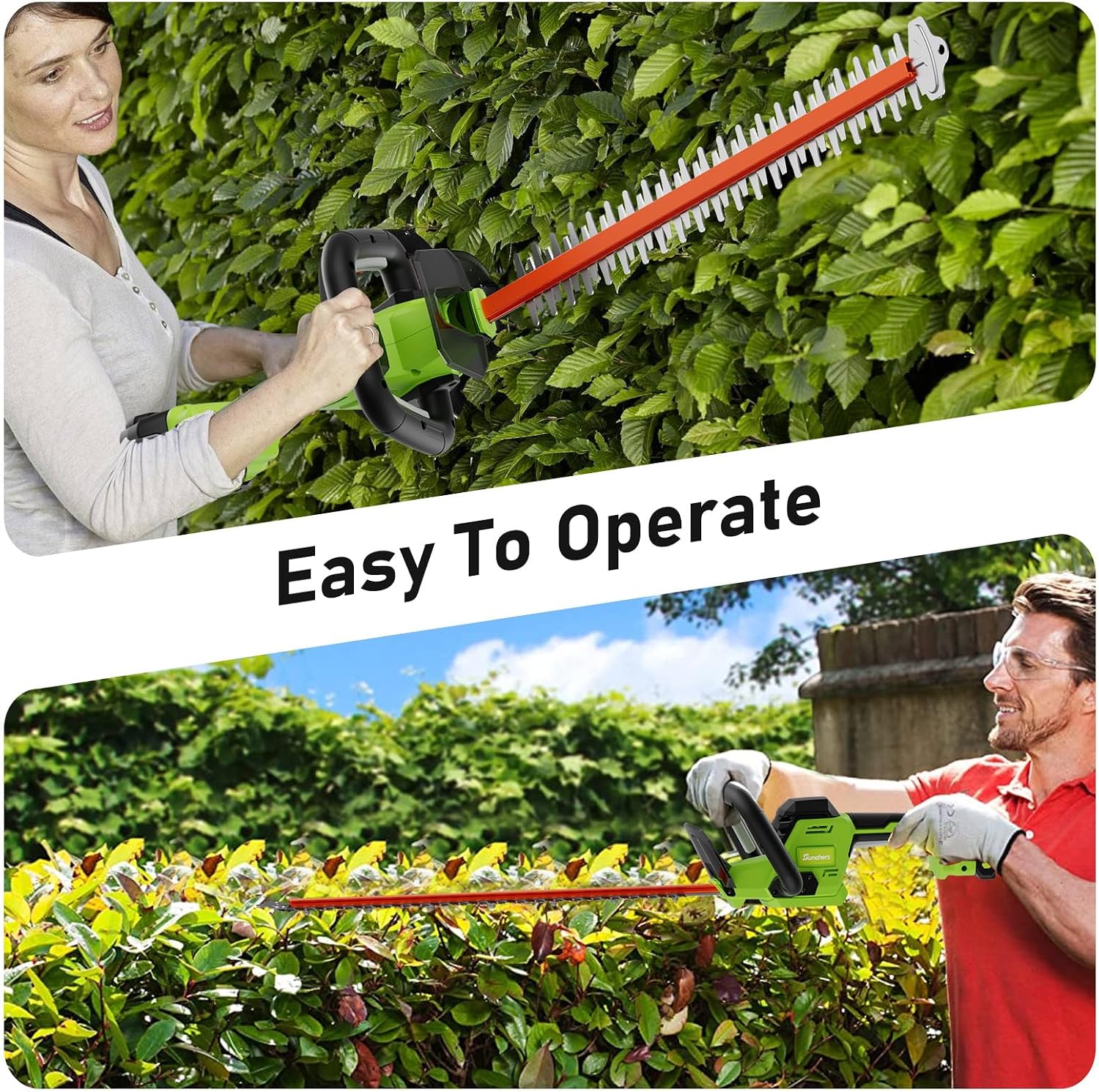 sunchers 22" Cordless Hedge Trimmer - Gallery 9