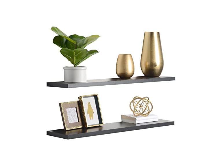Delta FS2090BAO-2 Floating Shelves Black 36"x8"x.5" Light