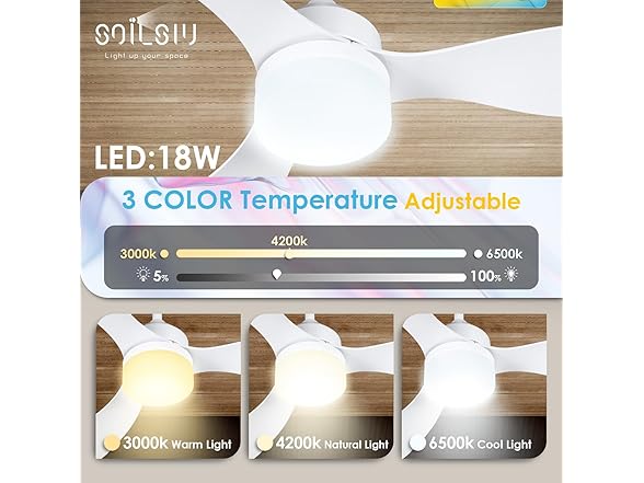 Soilsiu Ceiling Fan with Light