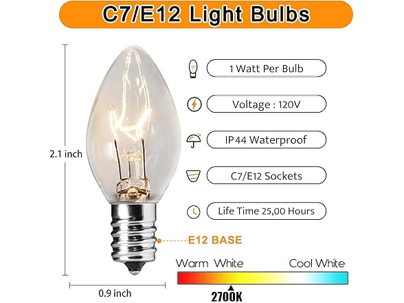 Olixmlya Accessory Cord with Light Bulb