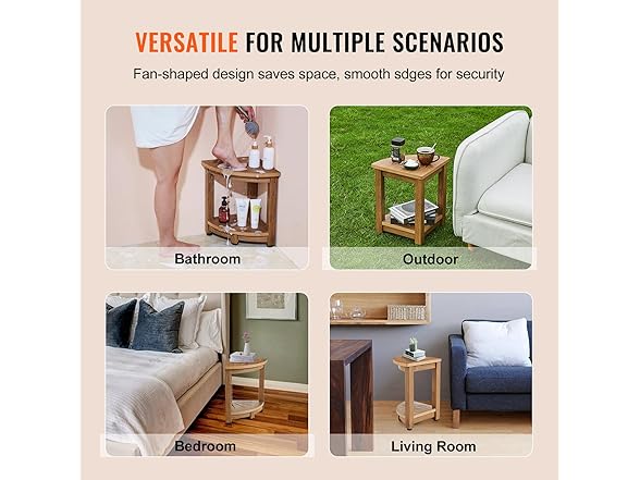 VEVOR Corner Shower Bench
