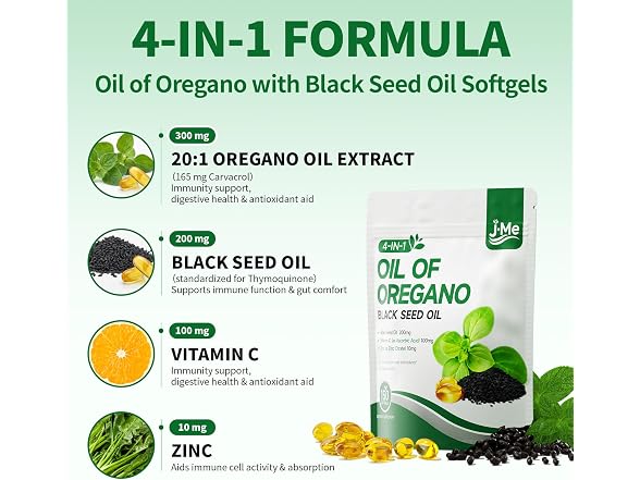 JME Oil of Oregano with Black Seed Oil