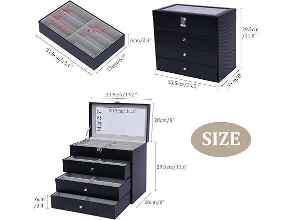 Wupyi Slots Eyeglass Sunglass Storage Box Layer