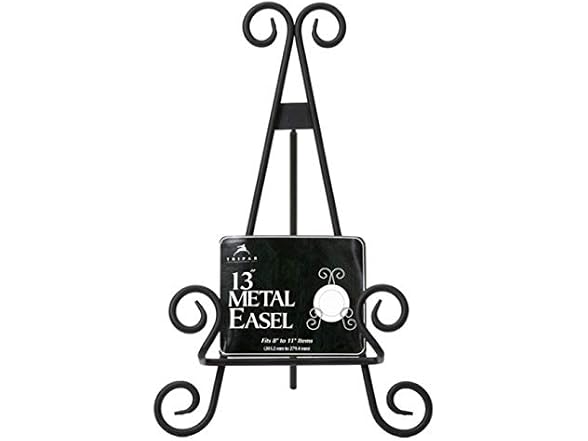 TRIPAR 13 Inch Stratford Black Metal Easel Artwork