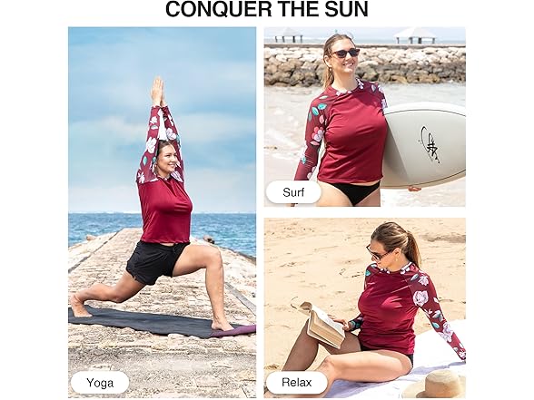 Kanu Surf Women's Maroon Rashguard (XL)