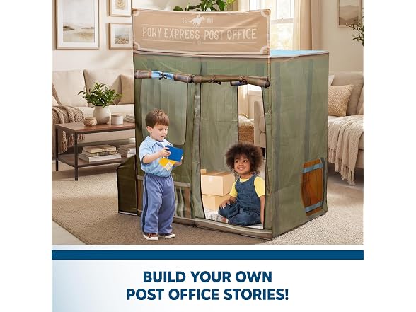 Kid Trax USPS Post Office Pony Express Pretend Play Kids Pop Up Tent