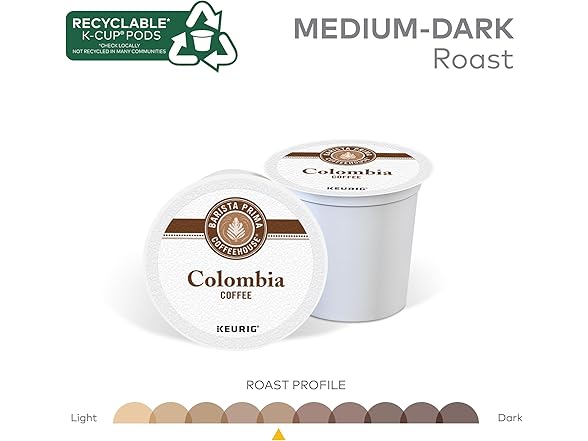 96CT Barista Prima Coffeehouse Colombia Coffee, K-Cups