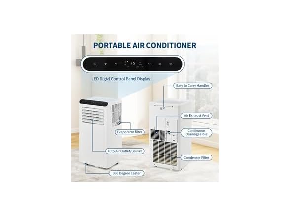 Vossfamul 10000BTU Portable Air Conditioners w/Rem