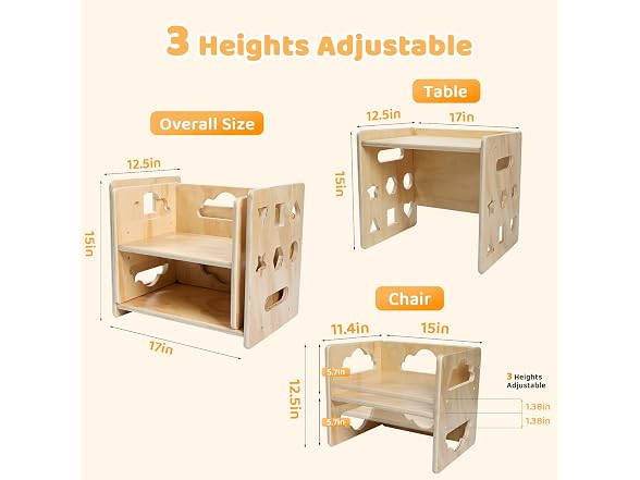 Satisure Montessori Weaning Table and Chair Set