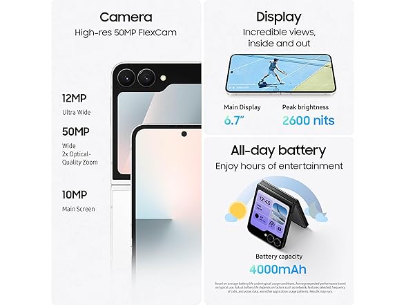 (NEW) Samsung Galaxy Z Flip7 FE Smartphone (Unlocked - 256GB)
