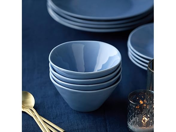 Cloudy Sky Stoneware Ice Cream Bowls Set of 4