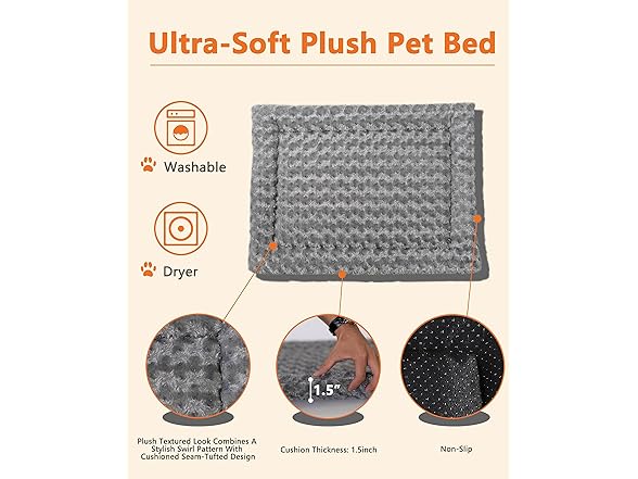 Megidok Wooden Dog Crate Furniture with Cushion