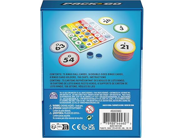 Pack & Go Bingo Game