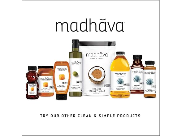 6PK MADHAVA Organic Light Agave, 100% Pure Organic