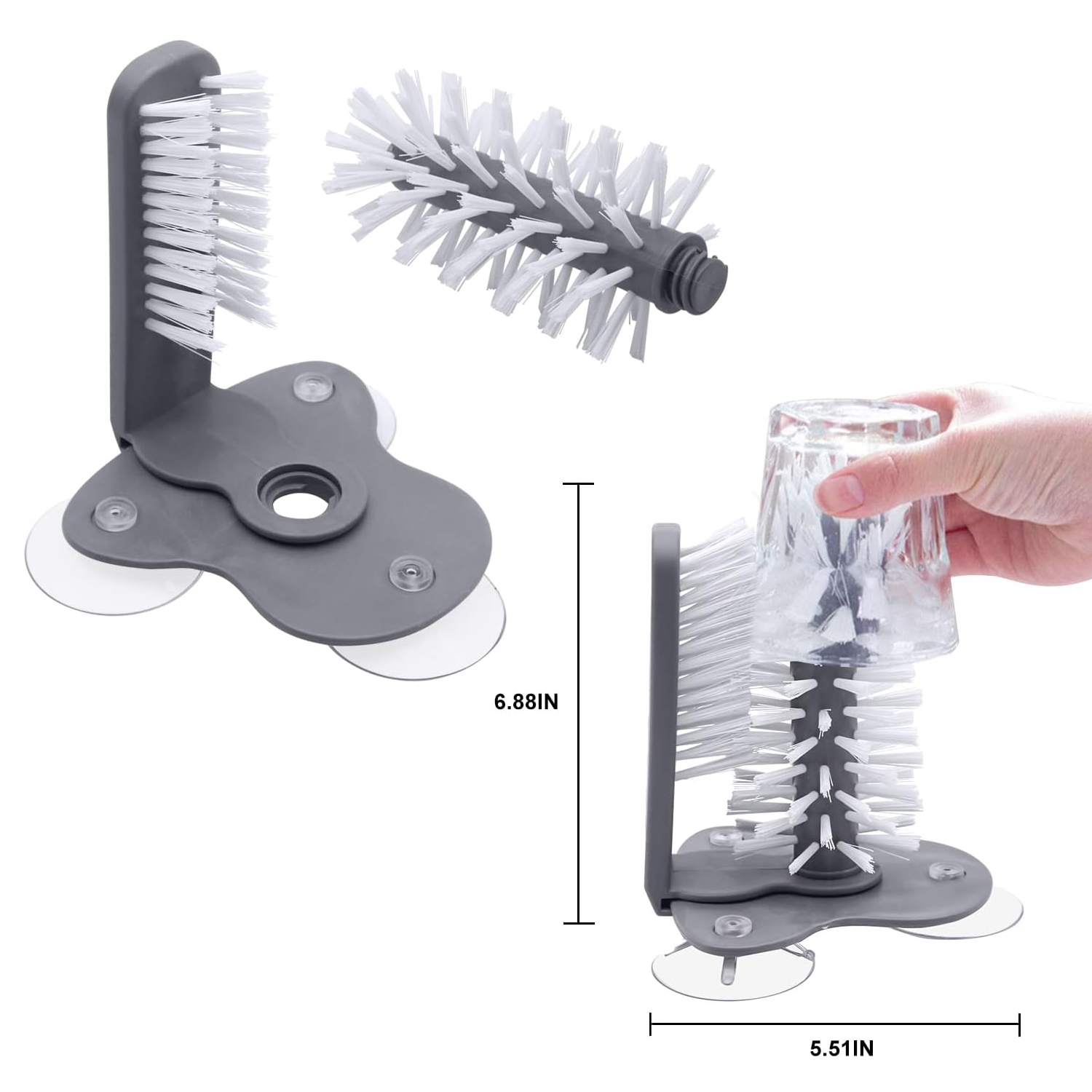 Bottle Cleaning Brush w/ Suction Base - Gallery 8