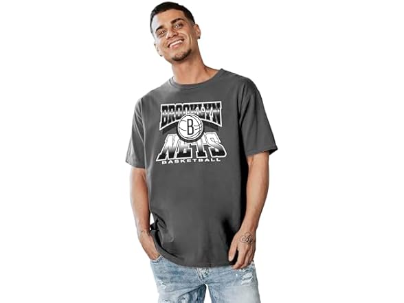 BROOKLYN NETS T-Shirt Ringspun Team Color Icon (Medium)