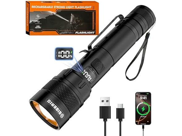 Sigerio Rechargeable LED Flashlight