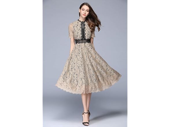 LAI Meng Five Cats Women (10) Elegant Lace Dress