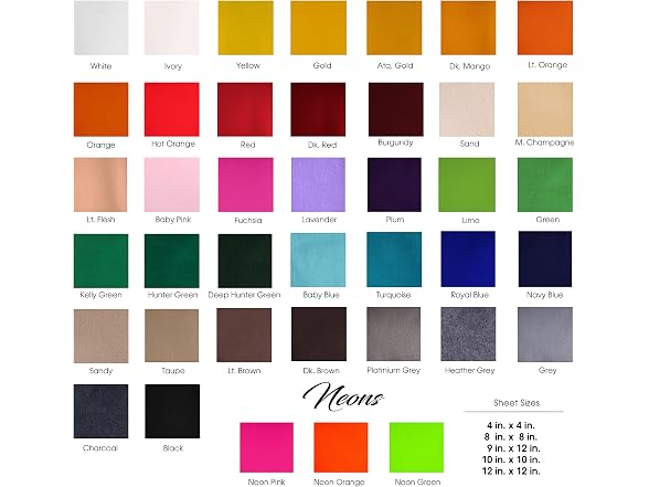 FabricLA Acrylic Felt Sheets for Crafts