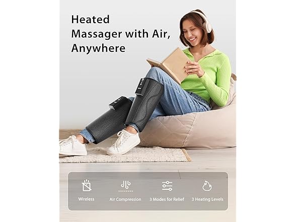 CINCOM Leg Massager with Heat and Air Compression
