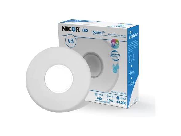 SureFit(v3) LED Flush Mount Ceiling Light, 3000K