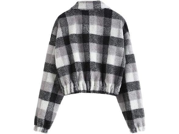 Zaful Women (M) Fashion Long Sleeve Lapel Zip Tops