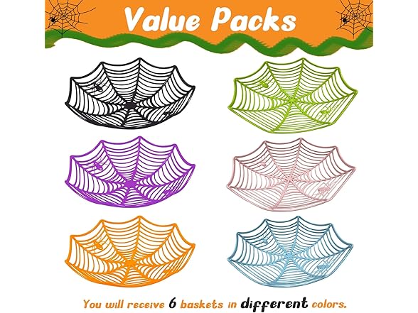 HEKEDES 6 Pcs Halloween Candy Bowl Set