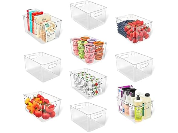 Lifemaster Multi-purpose Refrigerator Bins - 10 pc