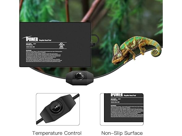 iPower 8 by 12 Inch Reptile Heating Pad