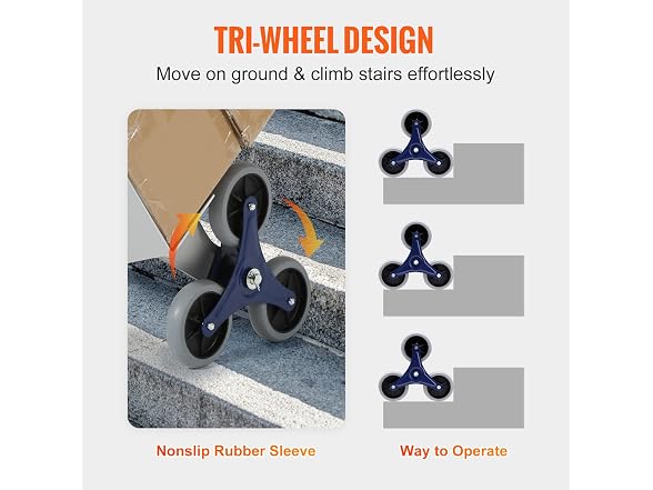 Stair Climbing Cart, 550 lbs Load Capacity
