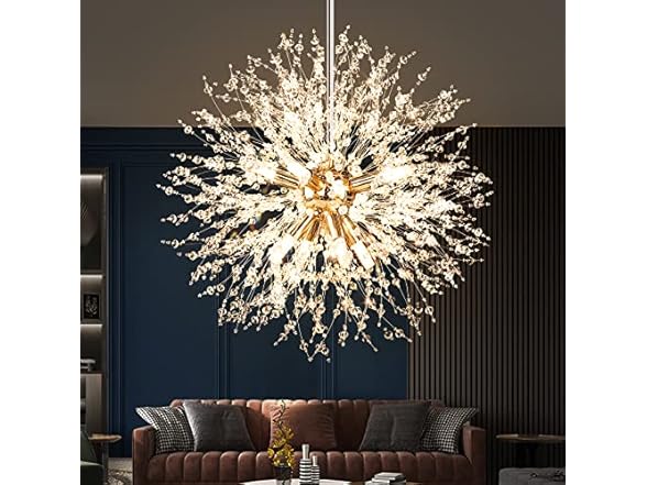 VerRon 8-Light Gold Dandelion Chandelier