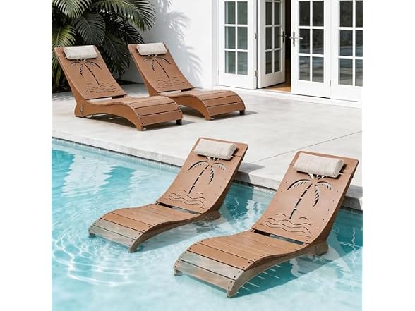 in Pool Lounge Chairs Set of 4