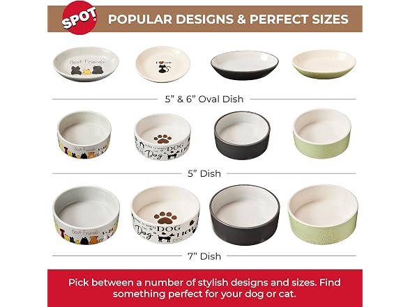 SPOT I Love Dogs Ceramic Bowl 5in 14oz