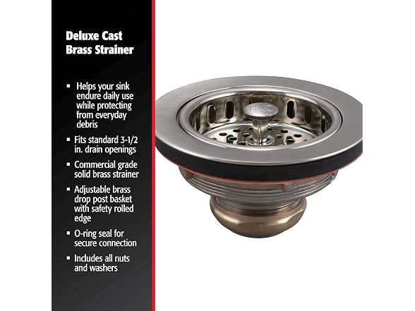 PlumPak K5445DSBN Sink Basket Strainer