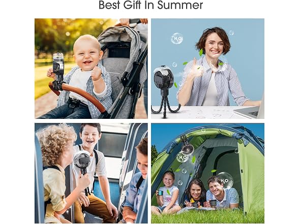 Ausic Misting Portable Stroller Fan