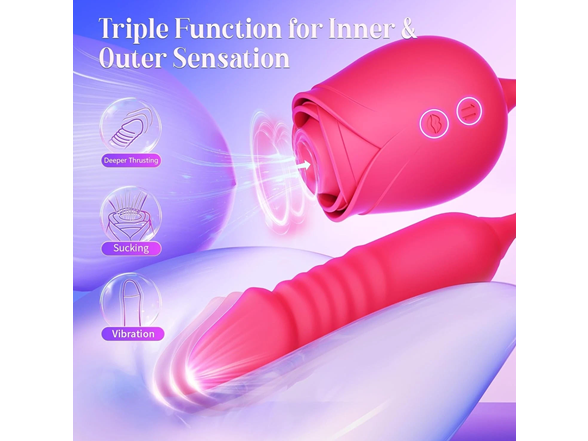 2-in-1 Rose Vibrator