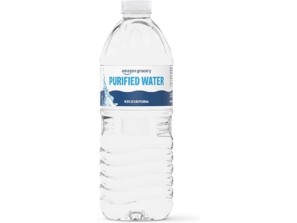 Amazon Grocery, Purified Water, 16.9 Fl