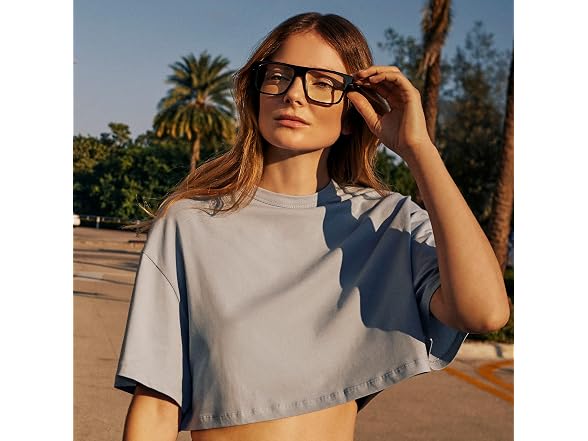 (NEW) Carrera Smart Glasses with Alexa Smart audio glasses, Sprinter black frames with blue light filtering lenses