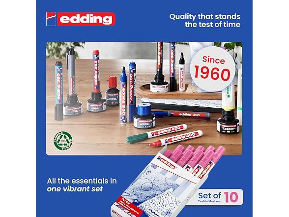 edding 4500 textile Marker - Pink - box of 10