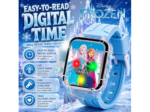 Accutime Disney Frozen Kids LCD Digital