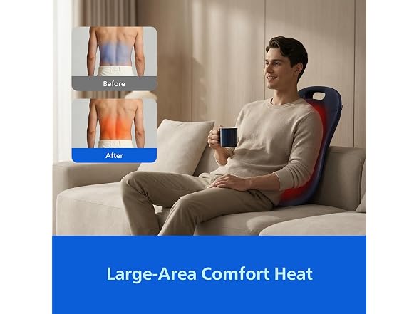 Back Massager with Heat, 5D Deep Tissue