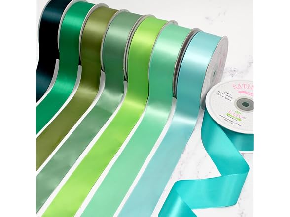 Creative Ideas Satin Single Face 1.5" Inch Ribbon, Emerald
