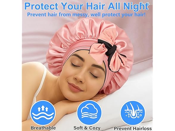 Atgdluk Atgdluk® Reversible Silk Bonnet for Slee