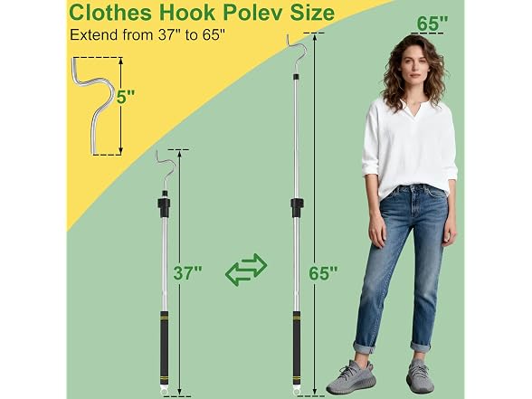 Krimeely Telescoping Clothes Reach Pole