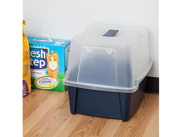 IRIS USA Large Front Door Cat Litter Box, Wa